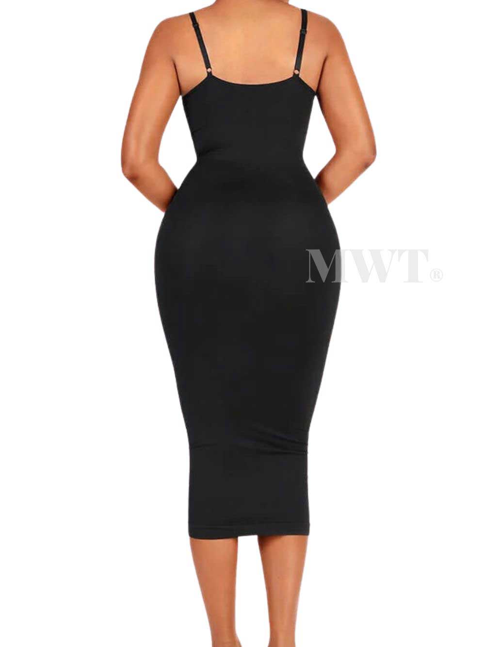 Robe gainante midi à bretelles - MWT® Gaine minceur