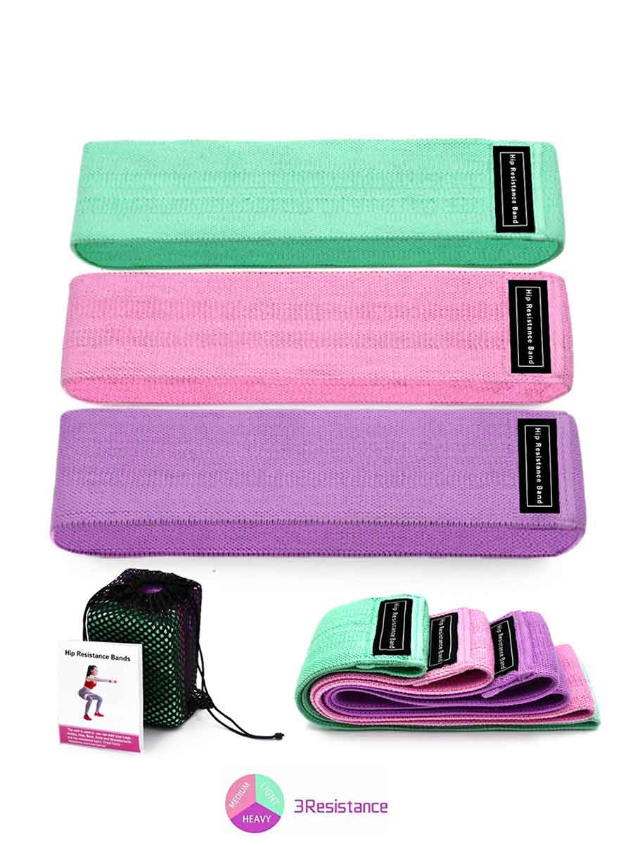 Bande fitness résistance élastique musculation kit de 3 - MWT® Gaine minceur
