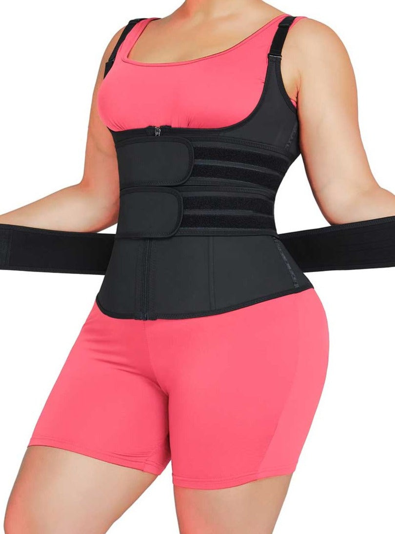 Gaine gilet fitness sport workout bretetelles fines 3 bandes - MWT® Gaine minceur