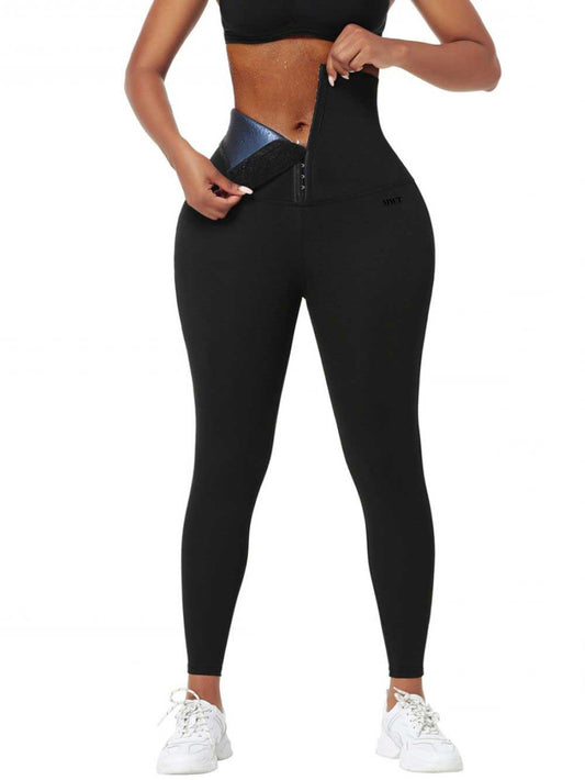 Legging de Sudation Femme - Noir - Taille L - Compression Elastique - Yoga  Fitness