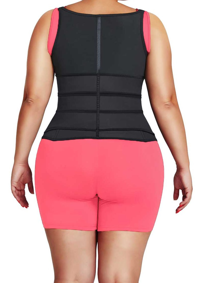 Gaine gilet fitness sport workout bretetelles fines 3 bandes - MWT® Gaine minceur