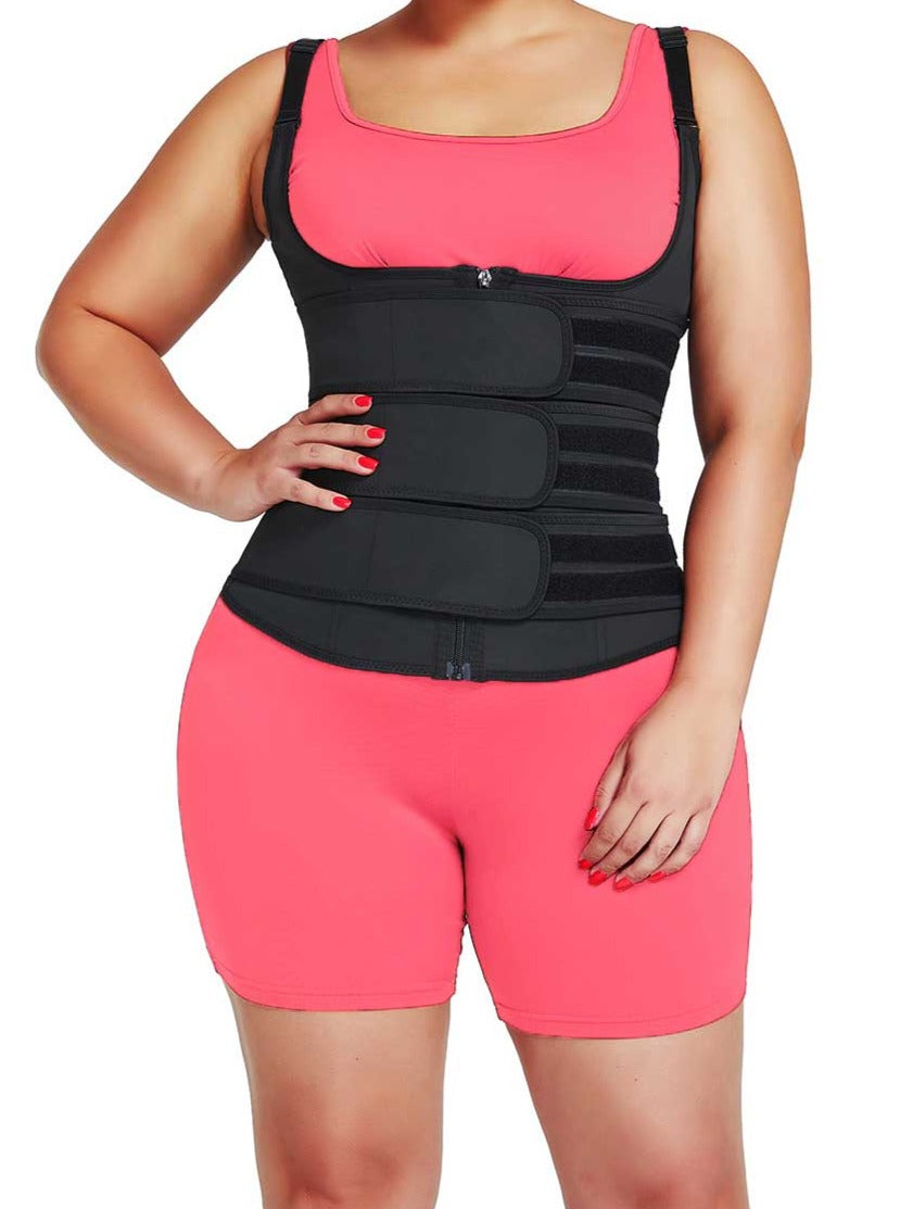 Gaine gilet fitness sport workout bretetelles fines 3 bandes - MWT® Gaine minceur